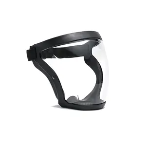 Full Face Shield for Yard Work & Woodworking, Wide View Clear Visor with Anti-Fog Coating, Breathable Bottom Design, Adjustable Elastic Headband, Lightweight Transparent Safety Face Shield for Gardening Grinding Cutting Outdoor Working Protection