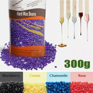Hair Removal Wax, Wax Beads for Sensitive Skin, With Pure Aloe Vera, For Face, Eyebrow, Leg, Bikini, Brazilian Waxing, Coarse Body Hair 300g