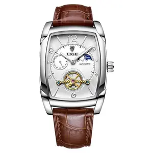Lige Automatic Moon Phase Tourbillon Luxury Timepiece