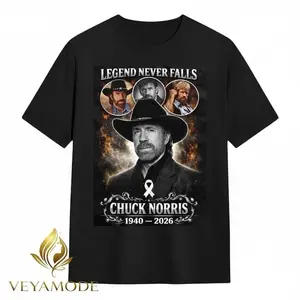 Rip Chuck Norris Legend Never Falls Memorial T-Shirt (1940-2026)