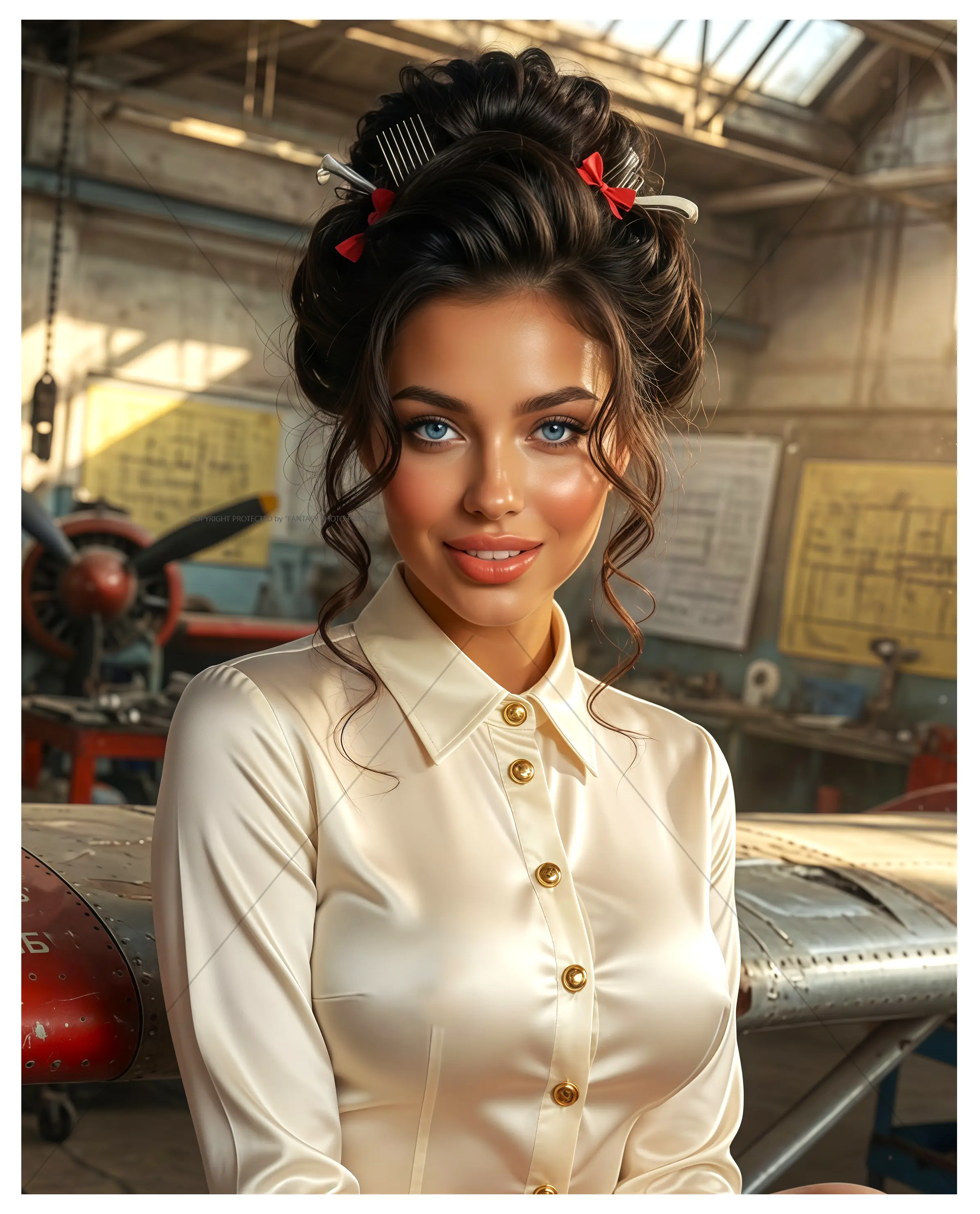 8x10 Photo Art Print Photography Semi-Gloss Female Portrait Artwork Pretty Woman Retro Print #95656