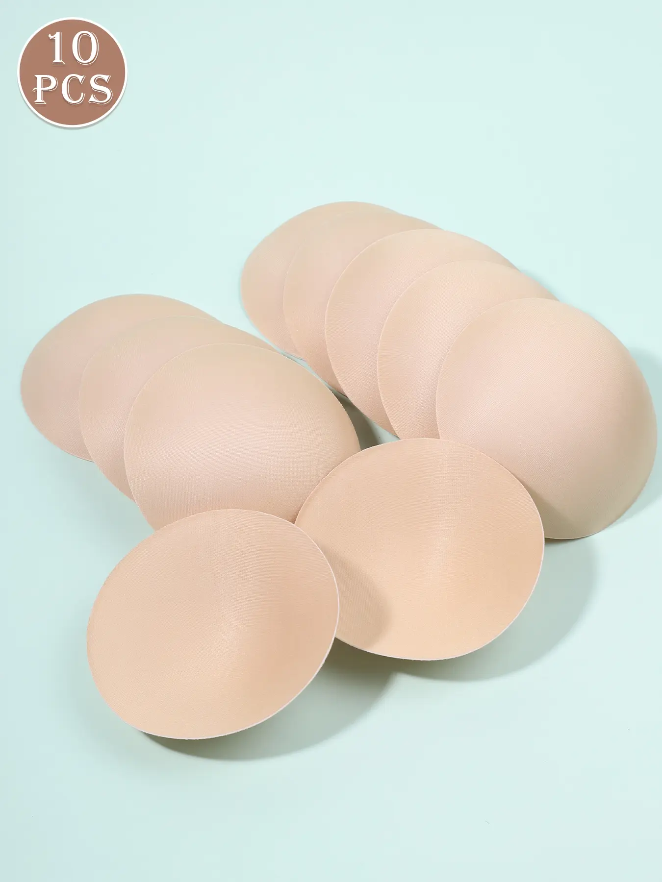 10Pcs Breathable Sponge Bra Pads Inserts, Multi-Size Optional, Kneadable No Deformation, Push-Up, For Sports Bras/Backless Bras/Everyday Bras, Ultra-Thin Soft