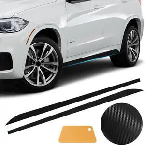 2 count 6.69FT Side Skirts for  Sticker,Carbon Fiber Bumper Guards for  Decorations and Protection,Anti-Scratch  Bumper Protector Strips for