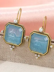 Classic Square Printed Earrings, Elegant Bohemian Style Women's Earrings, Unique Fashion Accessories for Every Occasion, Trendy Jewelry, Jewelry Design