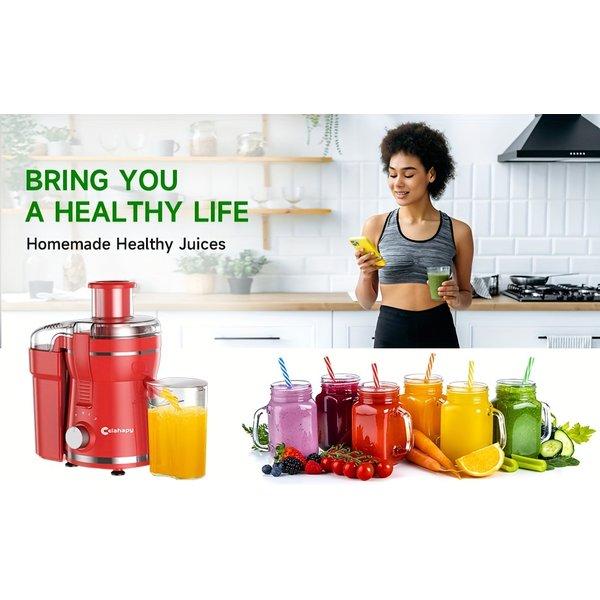 500W Centrifugal Juicer Machine – 3 Inch Wide Feed Chute for Whole Fruits & Vegetables, Dual Speed, Easy Clean Stainless Steel Juicer, High Juice Yield