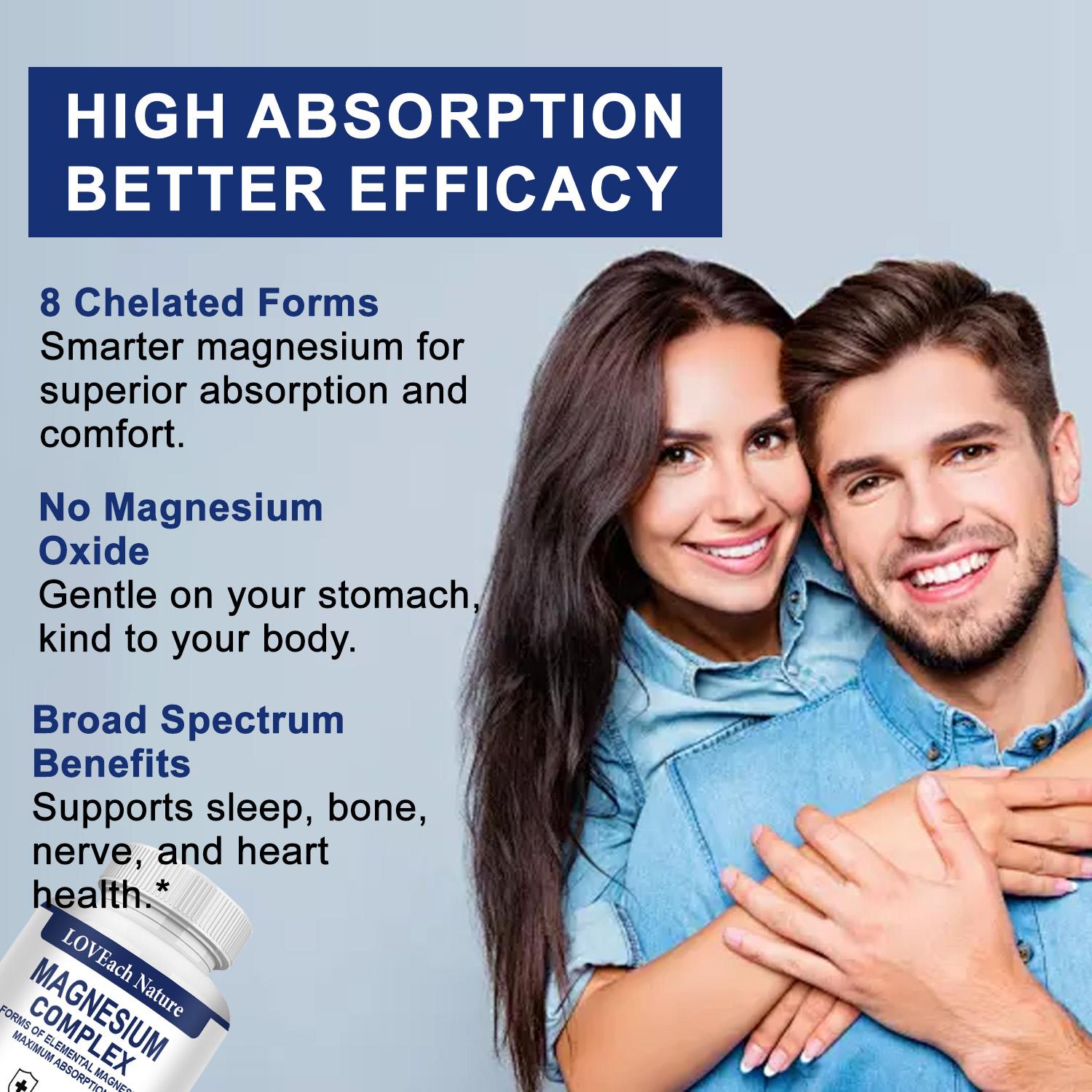 8 Essential Magnesium Complex 1000mg-Supplement with Glycinate Citrate Malate Oxide Taurate Aspartate Orotate, Vegan Capsules for Muscle, Heart, and Relaxation Support,Dietary Supplement for Hair Health Digestive Detox &Cortisol Balance Mothersdaygift ﻿