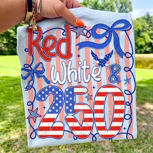 Red White And Cool T-Shirt, 4th of July, Preppy Patriotic Design, American Flag Tee Casual Daily Wear Tee For Men & Women, Apparel Made In The USA