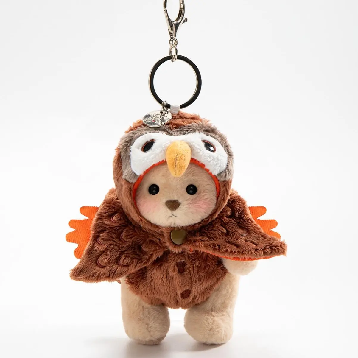 Getahug Unisex Plush Halloween Moonlit Owl Mini Bear Keychain, 5.9 in Pendant Bag Charm Gift (Pre-sale)