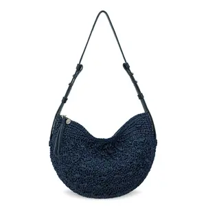 Tess Shoulder Bag - Straw - Denim Primrose