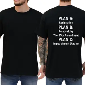 Plan A Resignation Plan B Removal By The 25th Amendment Plan C Impeachment Again T-shirt, Funny Shirts, Liberal Shirt, 8647 Shirt