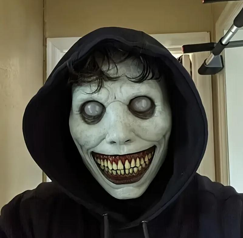 Scary Zombie Creepy Mask – Undead Horror Halloween Costume Mask for Adults | Terrifying White-Eyed Zombie Face