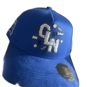 Blue Culiacán Hat with Embroidered Design, Adjustable Fit, and Logo Patch