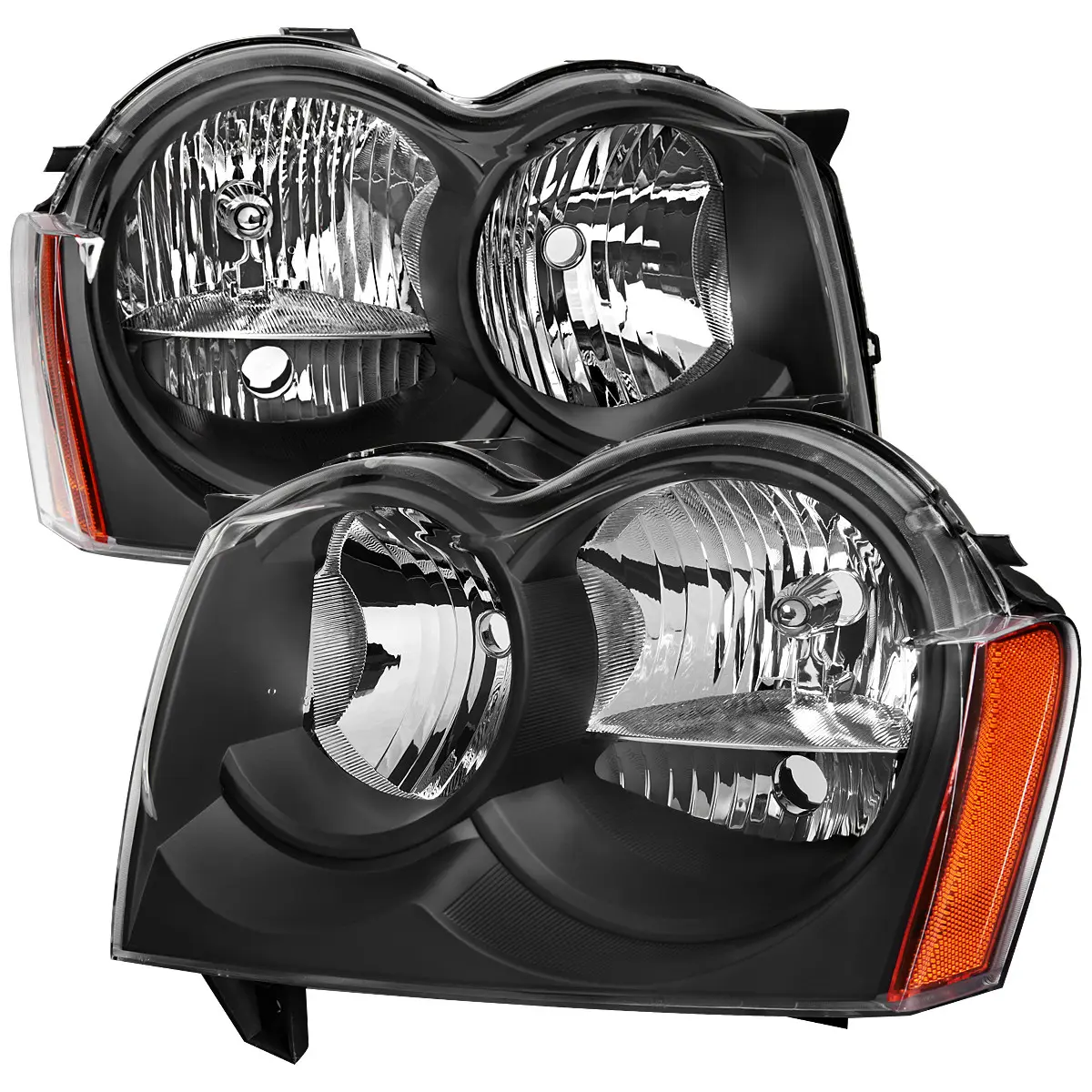 2005-2007 Jeep Grand Cherokee Factory Style Headlights (Matte Black Housing/Clear Lens) 2005-2007 Jeep Grand Cherokee Factory Style Headlights (Matte Black Housing/Clear Lens)