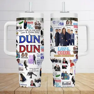 Law & Order Tumbler 40oz 40oz Tumbler With Handle, Law And Order Svu Insulated Tumbler, Special Victims Tumbler Cup, Law And Order Fan Gift, Leak-Proof and Stylish Tumbler For Everyday Use