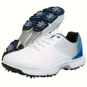Men's Professional Golf Shoes With Spikes, Athletic Footwear, Sporty & Casual Style Outdoor Sneakers