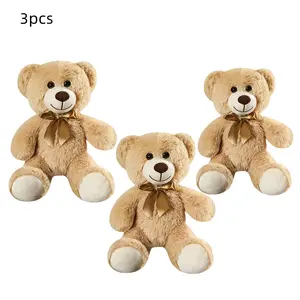 3pcs Stuffed Teddy Bears with Bow Ties Soft and Adorable Design Cute Teddy Bear Plush For kids Birthday gift Kitschy Cute