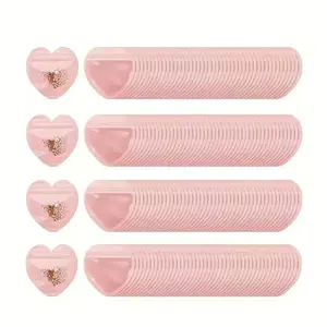 Elegant Heart Jewelry Bags with Heart Cutouts, Pastel Storage Boxes with Lid, Secure Closure for Necklaces, Earrings, Bracelets
