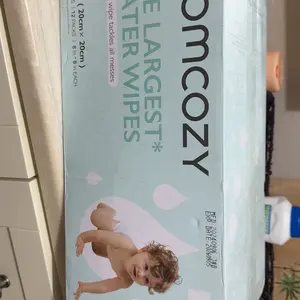 Baby wipes, Momcozy wipes - oversized, cleansing and moisturizing children's wipes, baby products, products for girls and boys, unscented baby wipes, portable maternal and child gifts, safe baby wipes