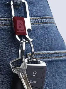 Durable Stainless Steel Keychain with Detachable Key Ring & Bottle Opener, Multifunctional Car Keychain for Daily Carrying, Also a Surprising and Exquisite Small Gift