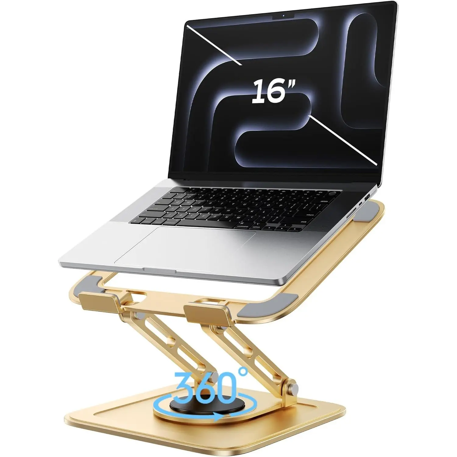 Adjustable Laptop Stand, Computer Stand with 360 Rotating Base,  Laptop Riser Mount for Desk Foldable Protable Computer Desk Fits with MacBook Pro Air (10-16") -