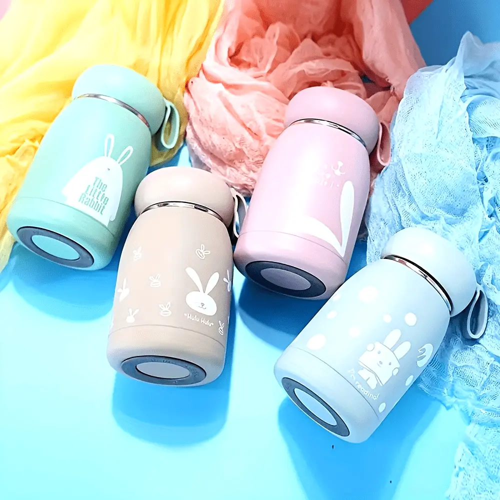 1 Piece 320ml/10.82oz Smart Insulated Cup for Women, Cute Portable Large Capacity Cup, Korean Style Simple Handy Cup