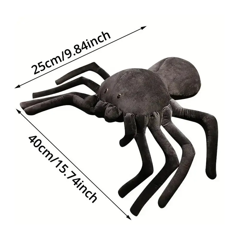 Cuddle the Creepy: Giant Black Spider Plush Pillow Cuddle the Creepy: Giant Black Spider Plush Pillow