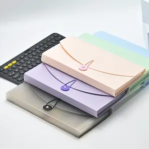 B6 Accordion Bag Multi-Layer Portable PP File Folder, 13 Compartment Financial Supplies Bill Storage Bag, Durable Design, Transparent Layers