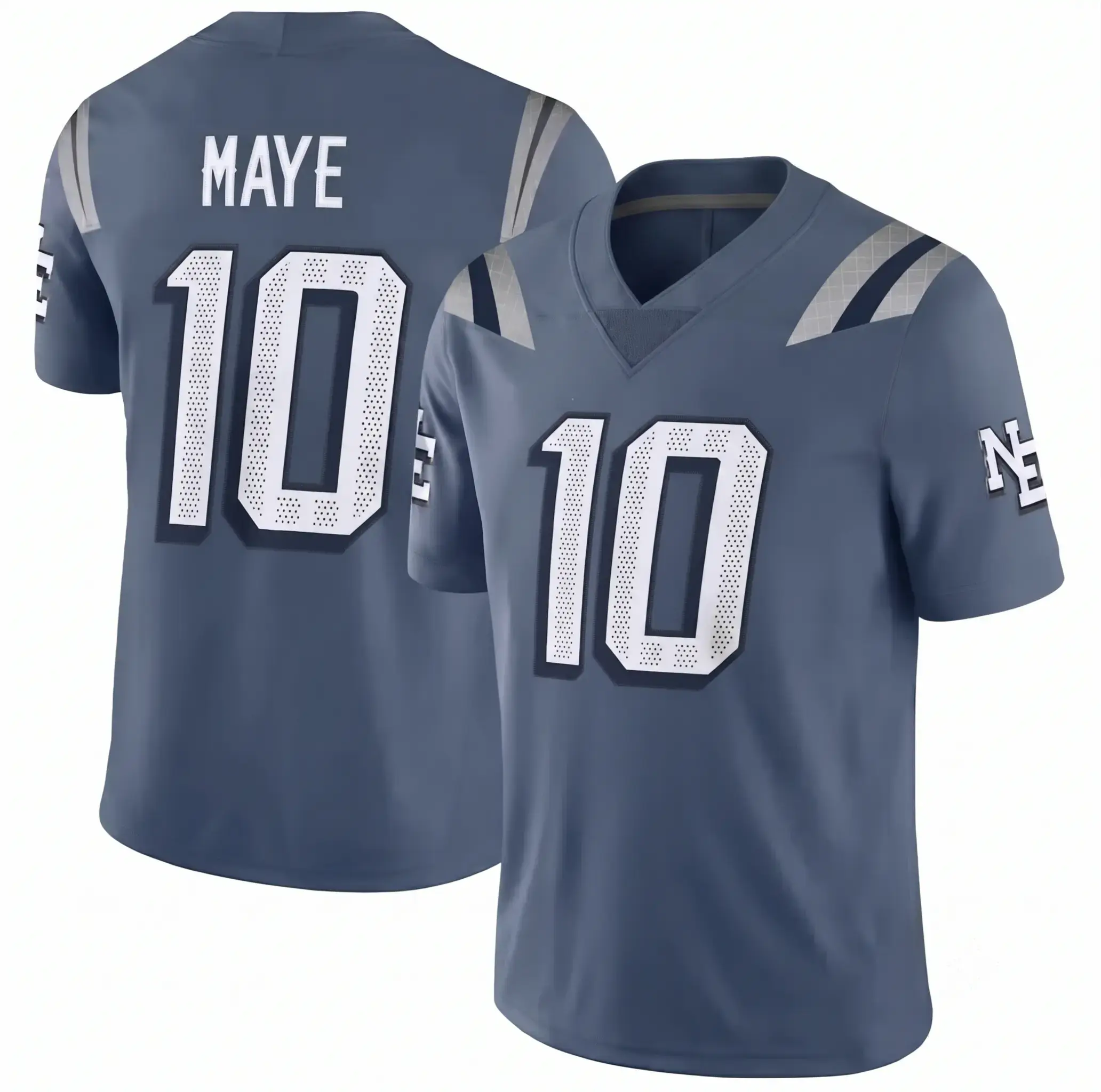 Men's New EnglandDrake Maye Storm Blue 2026 Rivalries Collection Limited Jersey