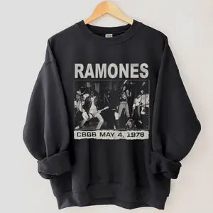 The Ramones CBGBs 1978 Punk Rock T-Shirt, Vintage Band Sweatshirt, Unisex Graphic Shirt