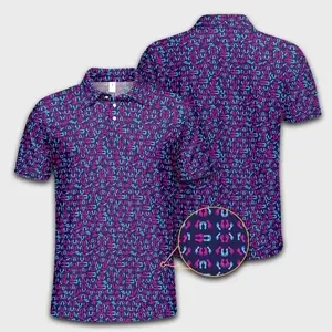 Men’s Breathable Golf Shirt – Funny Couple Position Polo Gift for Fan, Timeless Appeal, Simple and Clean