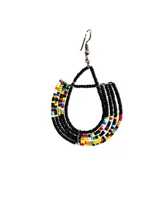 Beaded Basket Earrings
