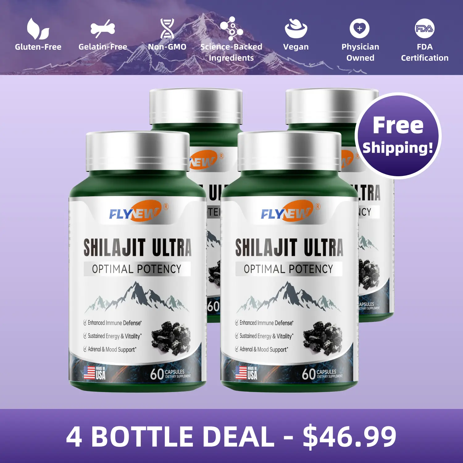 Pack of 4 (240 capsules)