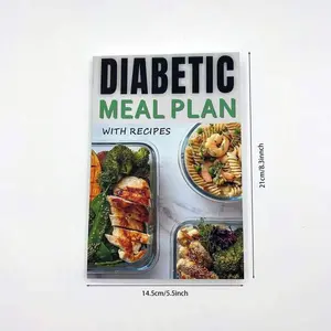 A5 Diary Meal Plan Book for Diabetes Management, Compact Size A5 Notebook, Ideal for Tracking Meals & Health Goals, Perfect Gift for Diabetics