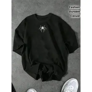 Spider Graphic Oversized T-Shirt, Men's Minimalist Streetwear Tee, Casual Fashion Top, More Colors, Relaxed Fit| TikTok Viral