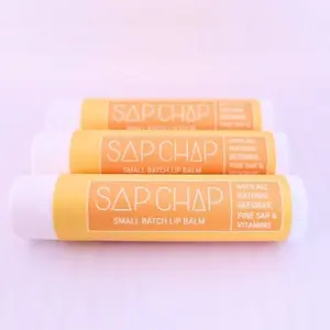 Sap Chap – Small Batch Pine Sap Lip Balm Trio - Vitamin-Packed Beeswax Blend That Heals, Hydrates & Protects Dry Lips For All Seasons