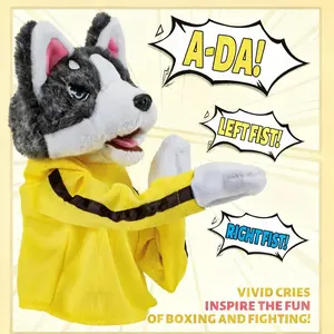 FuRise Funny Husky Talking Plush – Interactive Sound Plush Dog, Hilarious Electric Pet Decoration, Cute Boxing Husky Gift for Adults & Friends