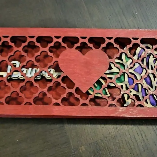Wooden Rose Box