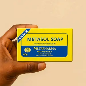Metapharma Metasol Soap for face abd body 80g contains 5%WW Monosulfiram New Park Made in the United Kingdom