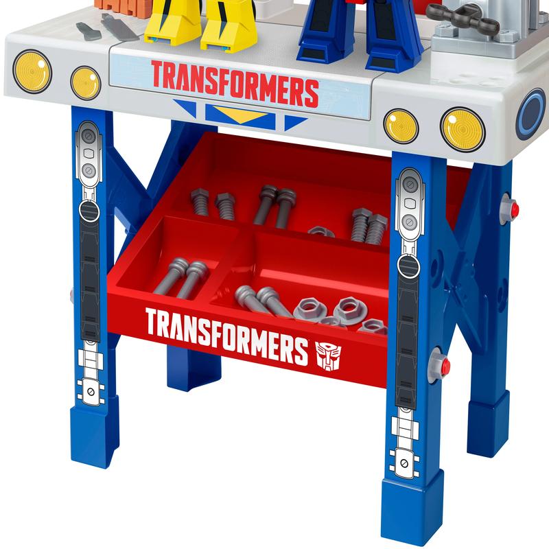 Marvel Spider-Man | Spidey and His Amazing Friends | Team Nascar | Transformers Pit Stop Tool Bench Playset - Pretend Play & Real Tool Fun for Kids Age 4+; Official Licensed