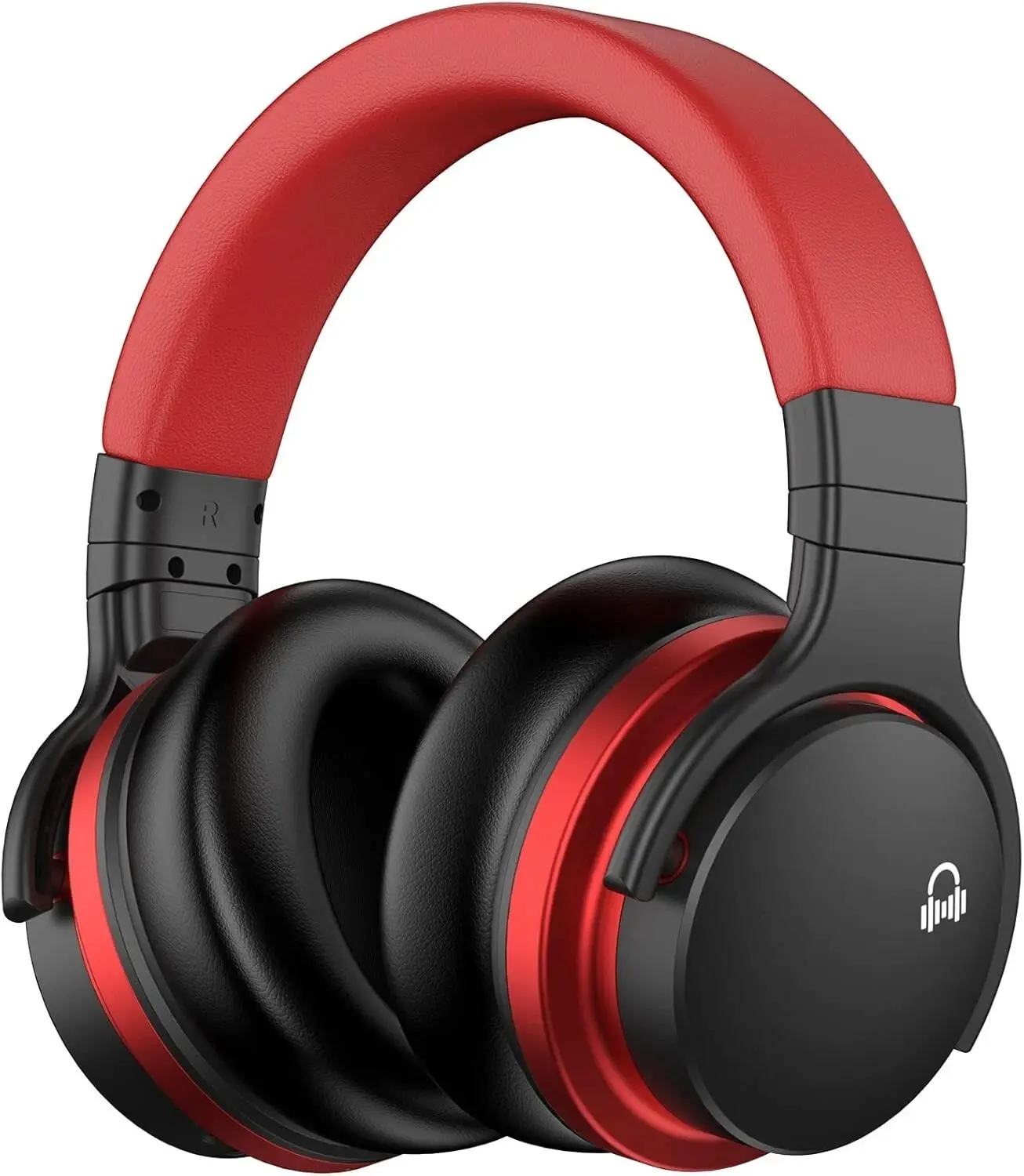 MOVSSOU E7 Electronic Over-Ear Active Noise Cancelling (ANC) Wireless Bluetooth Headphones, Deep Bass Headset, 30H Playtime, Stable Connection, Voice Control, 3.5 mm Jack, Ideal for Travelers
