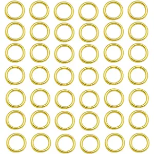 120 count  Plated Stainless Steel Rings Jump Rings Connector Rings for  Making Necklaces Bracelet Earrings  DIY Craft (13301-, 8mm)