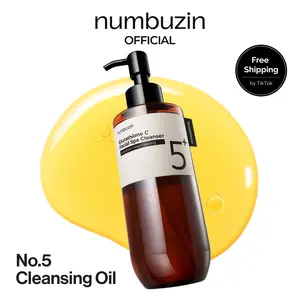 [numbuzin official shop] No.5 Cleansing Oil | Glutathione C Facial Spa Cleanser | Gentle Cleanser for Blackhead, Pore, Makeup Remover | Vitamin C, Niacinamide | Double Cleansing | 6.76 fl. oz.