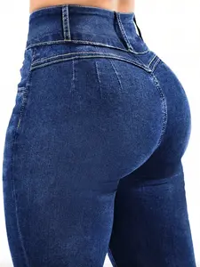 Women's Butt Lifting Jeans, High Waist High Elastic Tummy Control Skinny Long Pants, Fashion Elegant Casual Trousers Suitable For Date, Commuting, Shopping