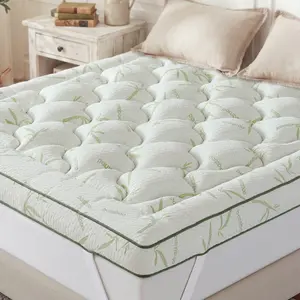 Raybee 2-3 Inch Mattress Topper, 500-1200GSM Ultra-Soft Down-Alternative Microfiber Mattress Protector Pad, Machine Washable & Breathable Bed Topper for Back & Joint Pain & Pressure Relief for Dorms, Apartment, RVs, Guestroom, Rental, Twin/Full/Queen/King