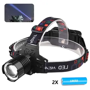 LED Rechargeable Headlamp, Variable Focus Headlight Extra Long Range 30W LED Headlamp, 3 Modes, IPX4 Waterproof, Super Bright Headlamps for Adults, Camping, Hiking, Hunting, Fishing