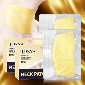 ilisya Gold Collagen Neck Mask, 2 Boxes - Hydrating and Moisturizing, Reducing Wrinkles, Neck Care Product