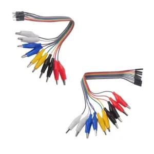 30MM 10Pin Double-end Alligator Clips jump Wire Male Female Crocodile Clip Test Lead Jumper Wire Line Cable DIY Connection