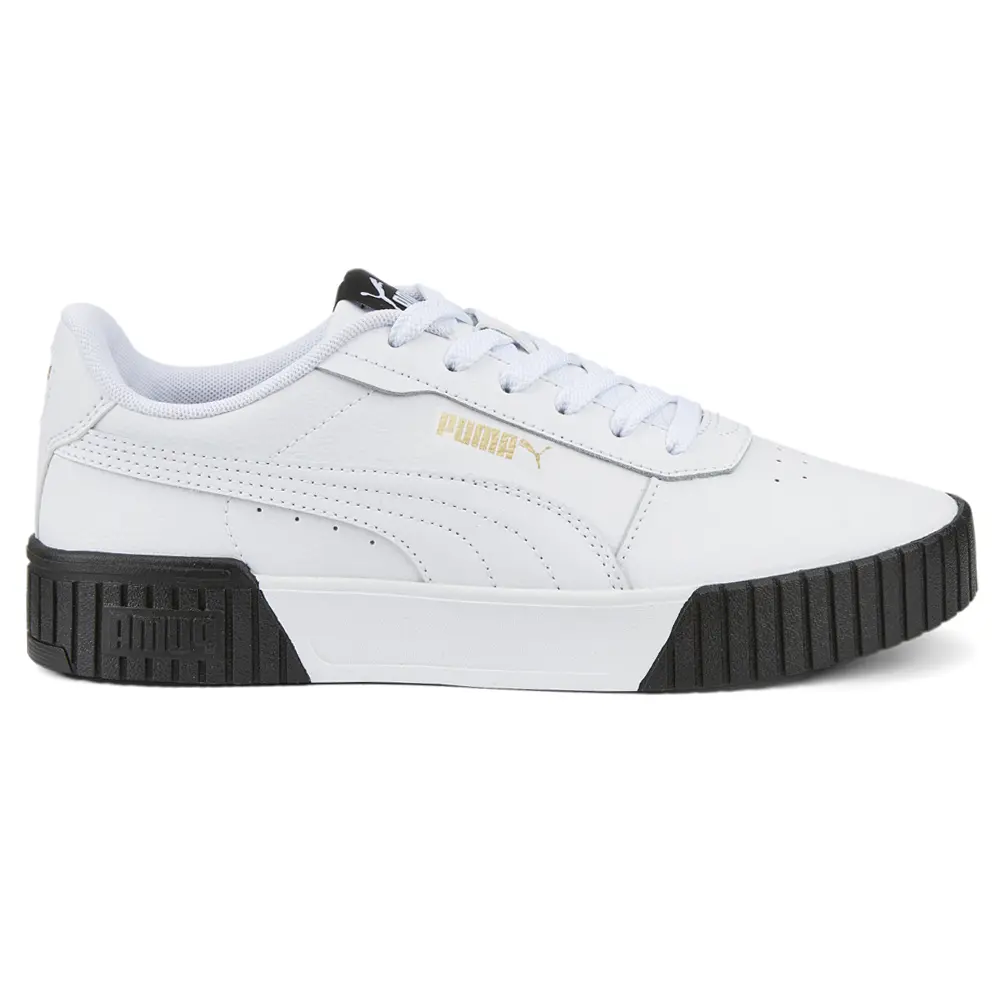 PUMA Womens Carina 2.0 Perforated Platform Sneakers Shoes Casual - White PUMA Womens Carina 2.0 Perforated Platform Sneakers Shoes Casual - White