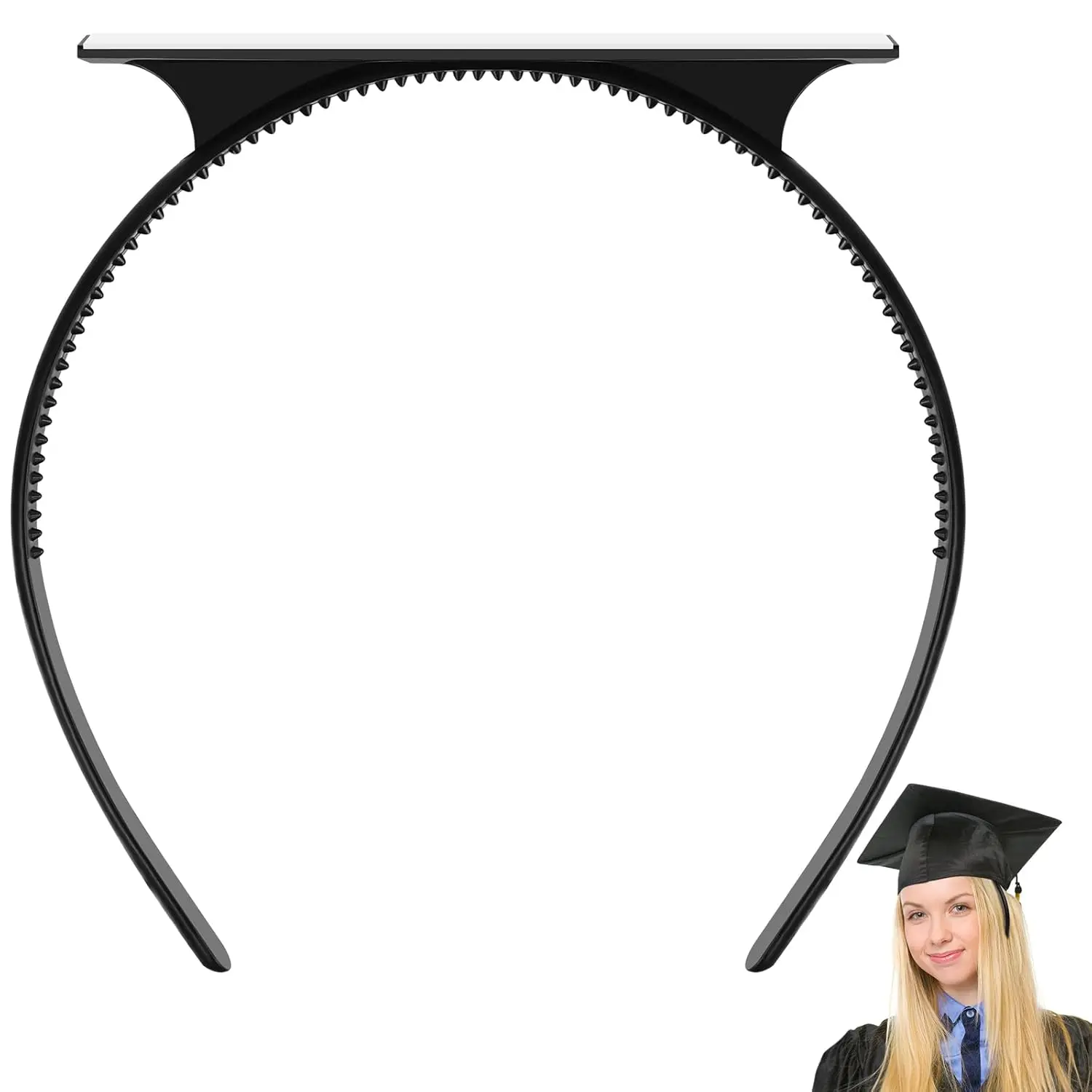 1 Pack Graduation Cap Headband, Upgrade Grad Cap Headband Insert - Secures Your Graduation Caps and Keeps Hairstyle