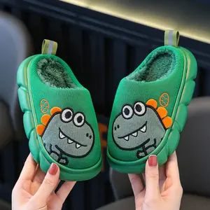 Children's Slippers for Boys and Girls, Soft-Soled Comfortable Cartoon Indoor Home Shoes for Autumn/Winter